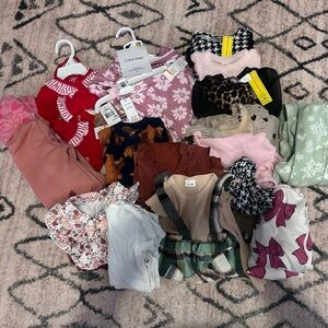 Calvin Klein Baby Clothing Set - Pink, Red, Green, Brown